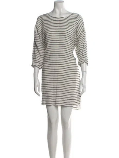 Pre-owned Nili Lotan Linen Mini Dress In Neutral