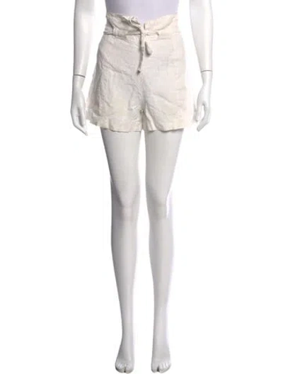 Pre-owned Nili Lotan Linen Mini Skirt In Neutral