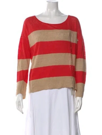 Pre-owned Nili Lotan Linen Striped Sweater