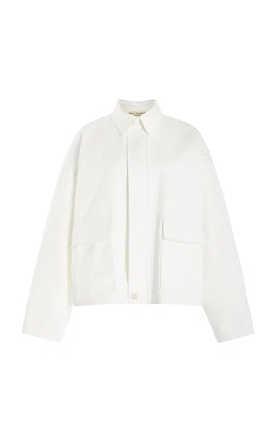 Nili Lotan Lio Oversized Cotton Jacket In White