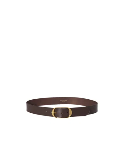 Nili Lotan Logo Belt In Brown