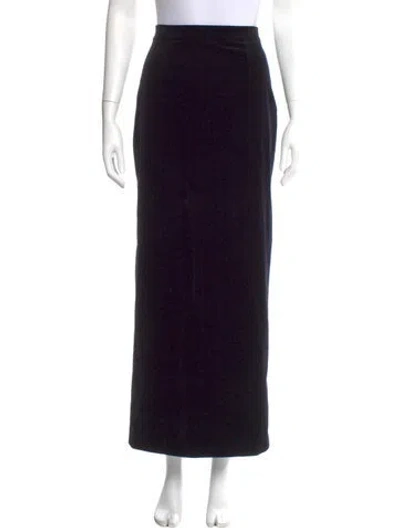 Pre-owned Nili Lotan Long Skirt In Black
