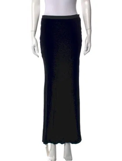 Pre-owned Nili Lotan Long Skirt In Black