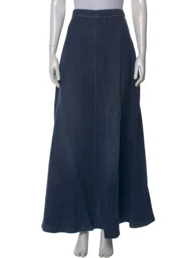 Pre-owned Nili Lotan Long Skirt In Blue
