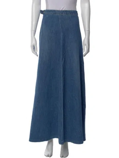 Pre-owned Nili Lotan Long Skirt In Blue