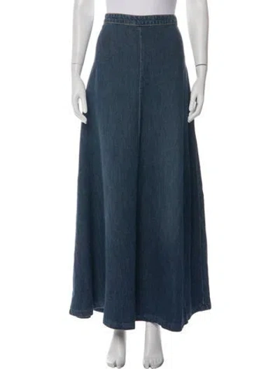 Pre-owned Nili Lotan Long Skirt In Blue