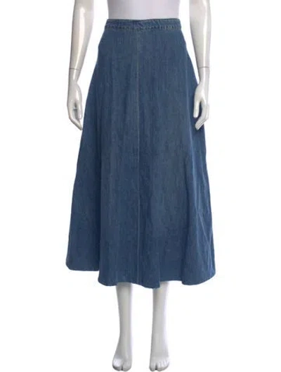 Pre-owned Nili Lotan Long Skirt In Blue