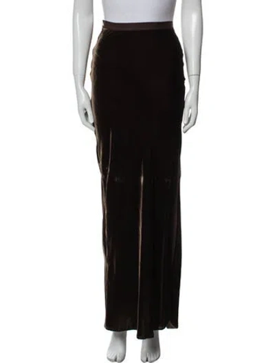 Pre-owned Nili Lotan Long Skirt In Brown