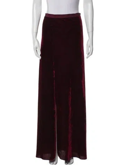 Pre-owned Nili Lotan Long Skirt In Burgundy