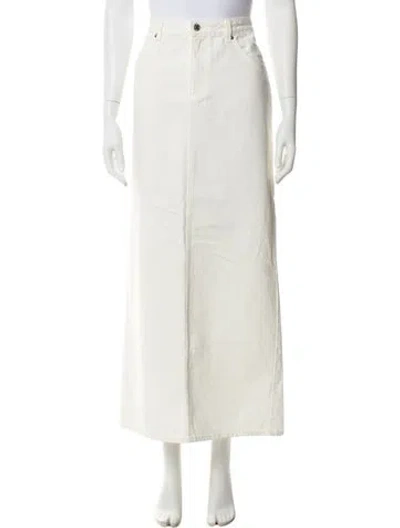 Pre-owned Nili Lotan Long Skirt In White