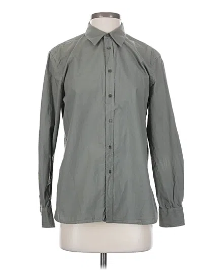 Pre-owned Nili Lotan Long Sleeve Button Down Shirt In Gray