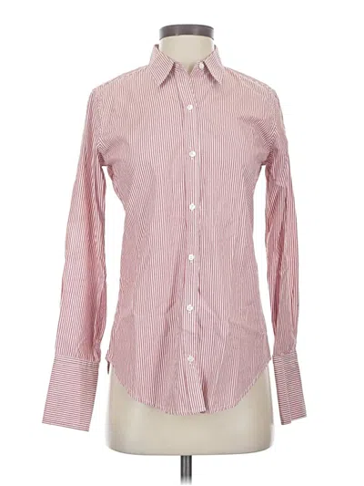 Pre-owned Nili Lotan Long Sleeve Button Down Shirt In Pink