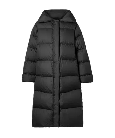 Nili Lotan Long Sleeve Cotton Coat In Black
