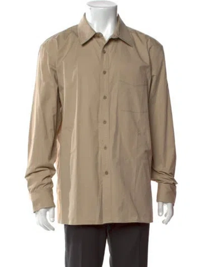 Pre-owned Nili Lotan Long Sleeve Dress Shirt In Neutral