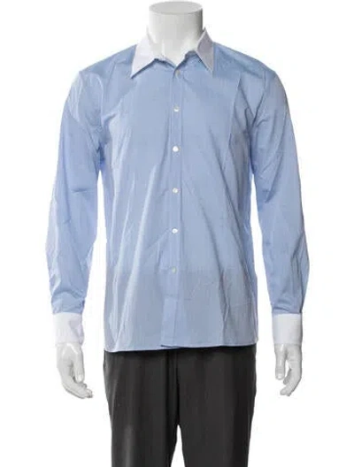 Pre-owned Nili Lotan Long Sleeve Shirt In Blue