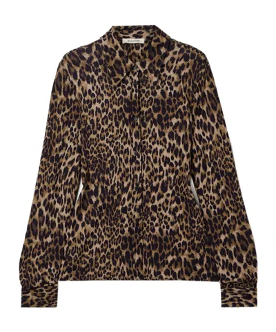 Nili Lotan Long Sleeve Shirt In Brown