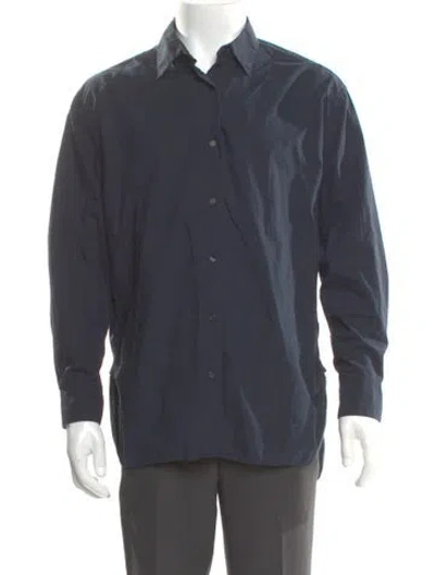 Pre-owned Nili Lotan Long Sleeve Shirt In Gray