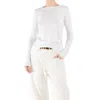 Nili Lotan Fitted Long Sleeve T-shirt In White