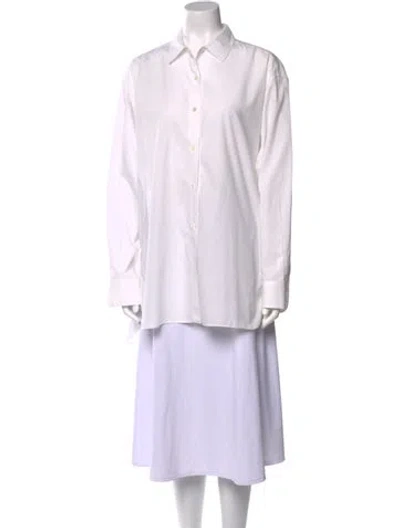 Pre-owned Nili Lotan Long Sleeve Tunic In White