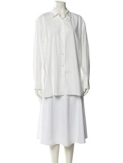 Pre-owned Nili Lotan Long Sleeve Tunic In White