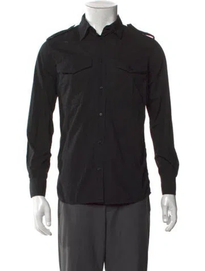 Pre-owned Nili Lotan Long Sleeve Western Shirt In Black