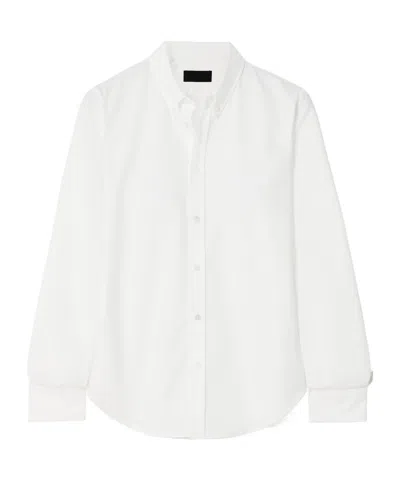 Nili Lotan Long-sleeved Button-down Shirt In White
