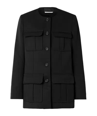 Nili Lotan Long-sleeved Casual Jacket In Black