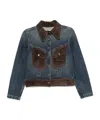 Nili Lotan Long-sleeved Denim Jacket In Black