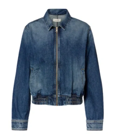 Nili Lotan Long-sleeved Denim Jacket In Blue