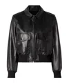 Nili Lotan Long-sleeved Leather Jacket In Black