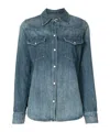 Nili Lotan Travis Cotton Chambray Shirt In Blue