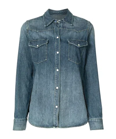 Nili Lotan Long-sleeved Shirt In Blue