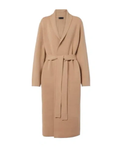 Nili Lotan Harmon Wool Wrap Cardigan In Nude