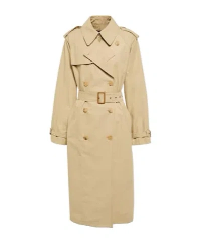 Nili Lotan Long Trench Coat In Brown