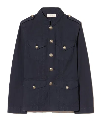 Nili Lotan Long-sleeved Casual Jacket In Blue