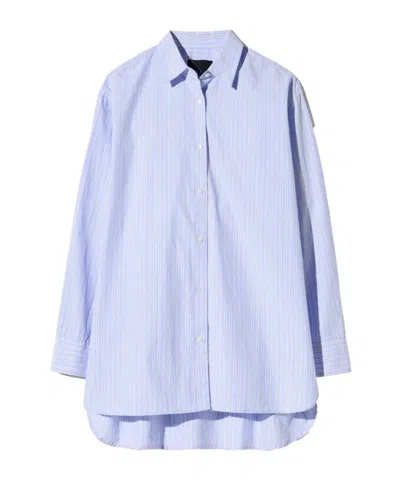 Nili Lotan Long-sleeved Striped Shirt In Blue