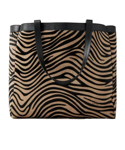 Nili Lotan Loren Medium Zebra Print Handbag In Multi