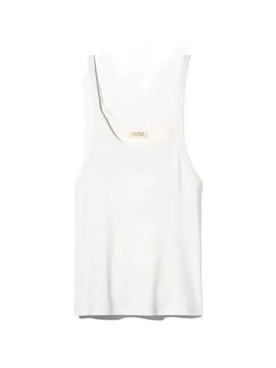 Nili Lotan Loretta Cotton-jersey Tank In White