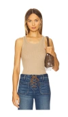 Nili Lotan Lottie Silk Tank In Camel In Camel