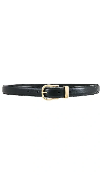 Nili Lotan Louise Belt In Black & Shiny Brass