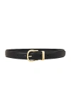 Nili Lotan Louise Belt In Black & Shiny Brass