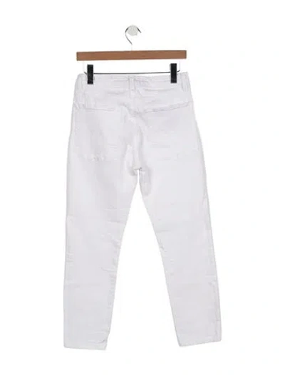 Pre-owned Nili Lotan Low-rise Skinny Leg Jeans In White