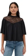 Nili Lotan Lucie Lace Blouse In Black In Black