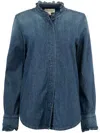 Nili Lotan Lydia Denim Shirt In Blue