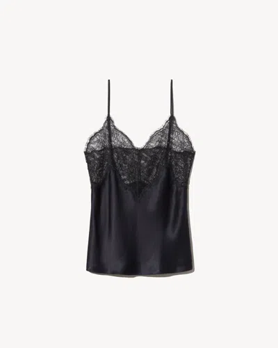 Nili Lotan Mabelle Silk Lace Cami In Black