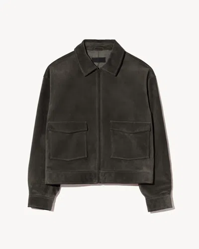 Nili Lotan Majorca Leather Jacket In Green