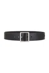 Nili Lotan Marcela Belt In Black & Antique Silver