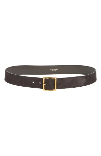 Nili Lotan Marcela Suede Belt In Brown