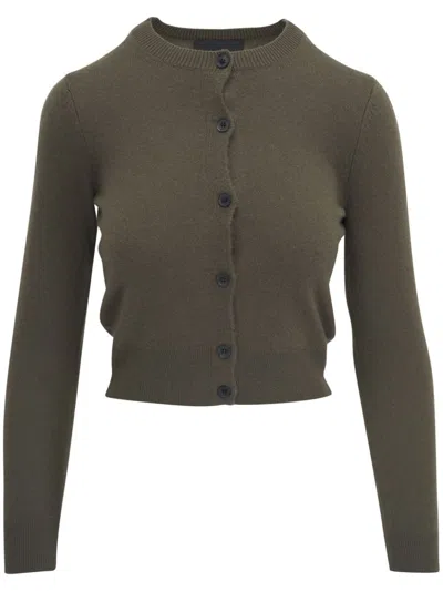 Nili Lotan March Cashmere Cardigan In Green