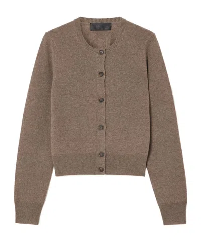 Nili Lotan March Cashmere Cardigan In Brown